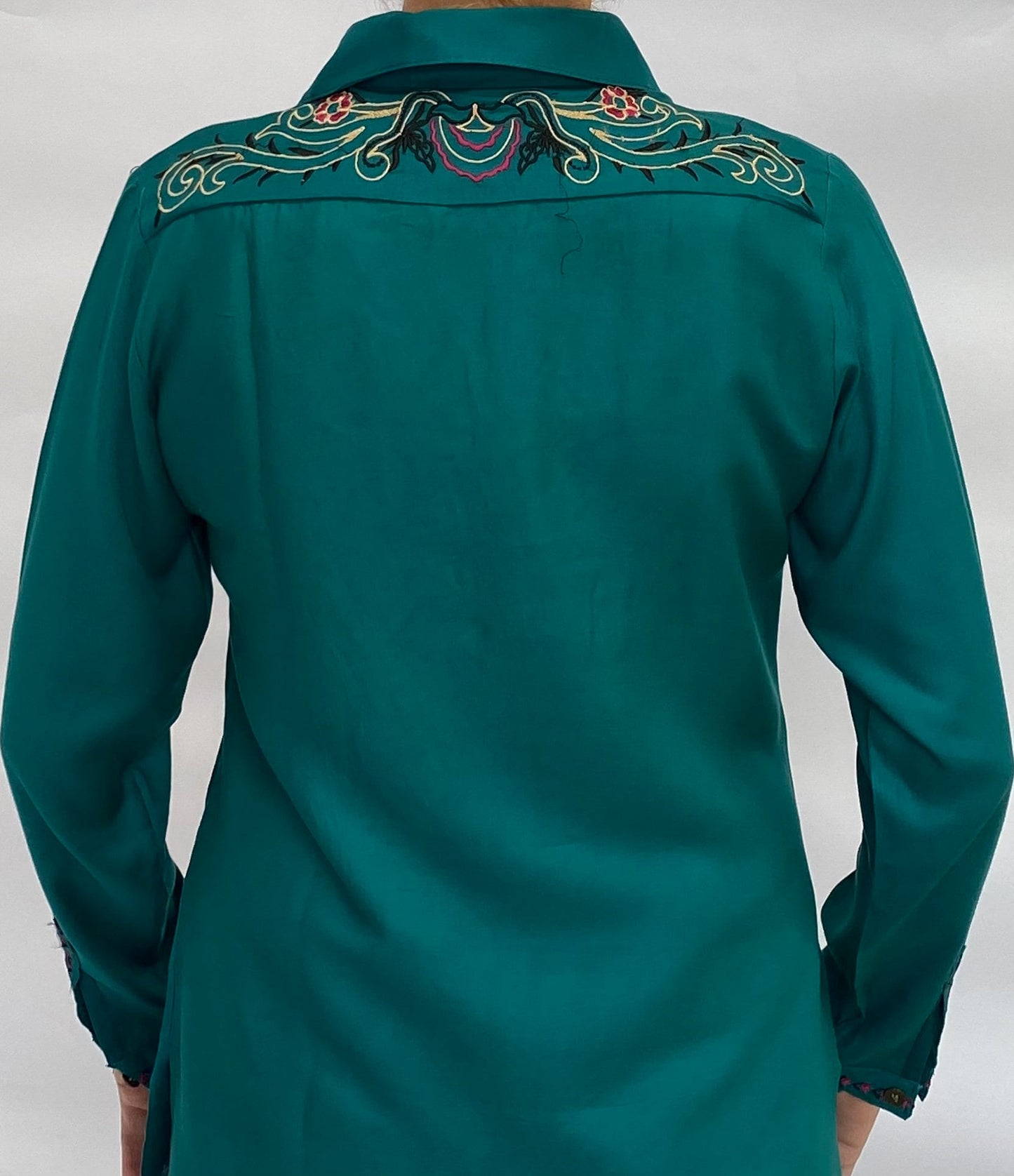 green shirt for women with design