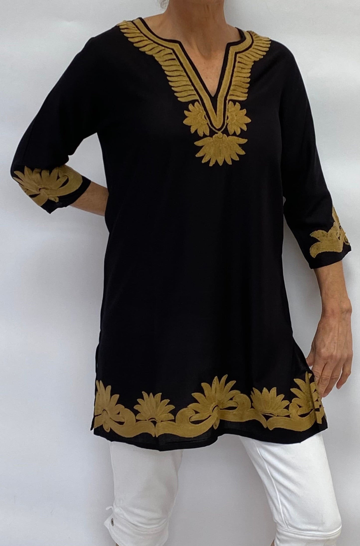 Black tunic top | Kuti top