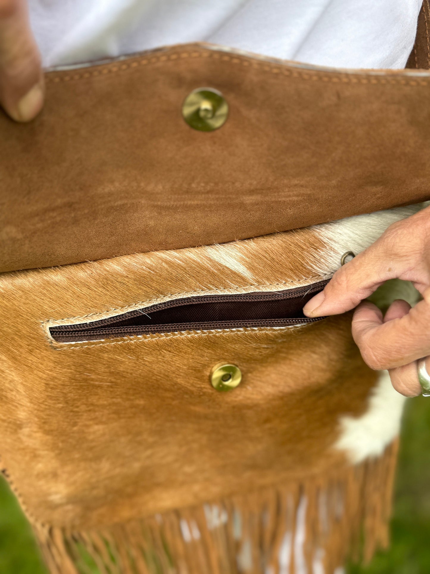 Cowhide Leather Bag with Fringe for Women | Crossbody Bag | Western Style Suede Shoulder Bag for Women | Gift for Women | Gift for Her