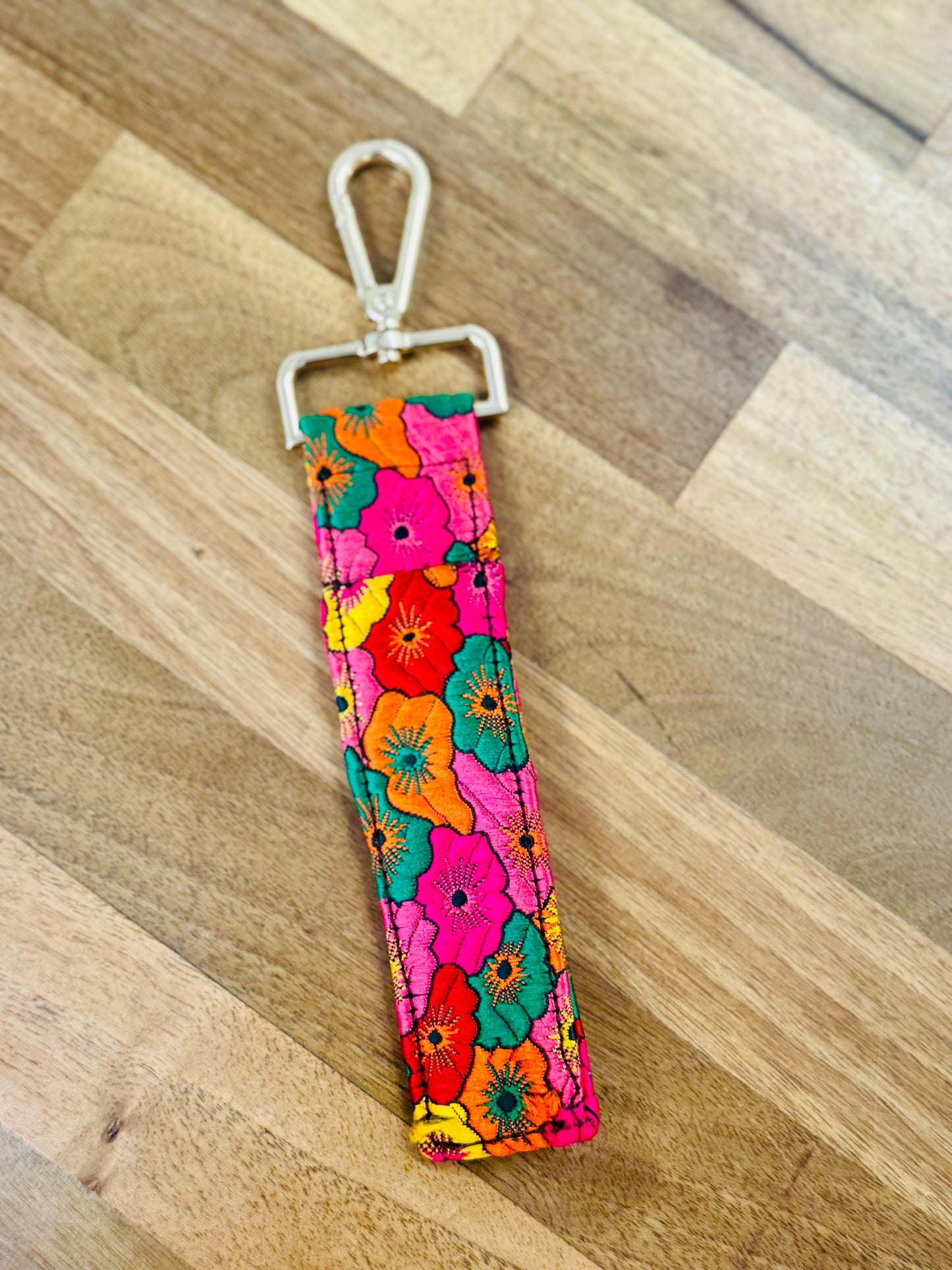 Large Sari Keyring | Oversized Keyring | Key Tag | Keychain | Festival | Recycled Silk | Handmade