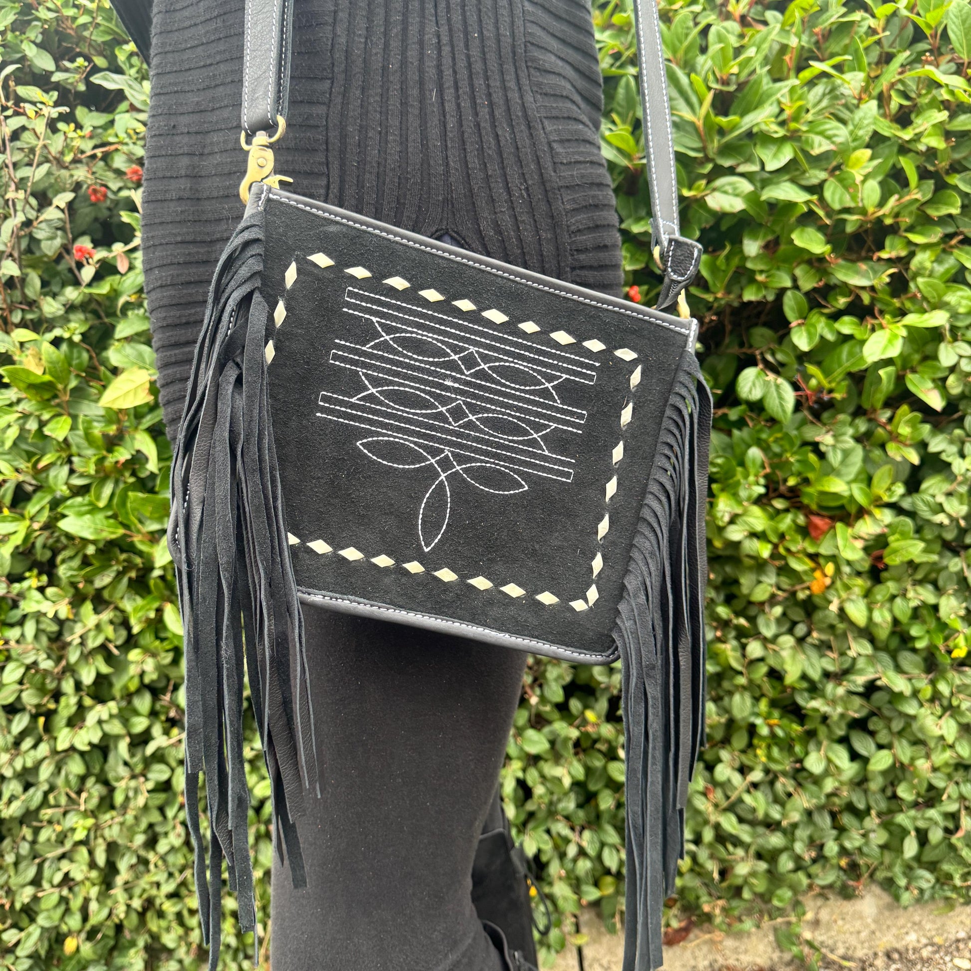 Small Fringe Leather Bag | Cross Body Bag | Western Style Suede Shoulder Bag for Women | Gift for Women | Gift for Her | Fringe Bag