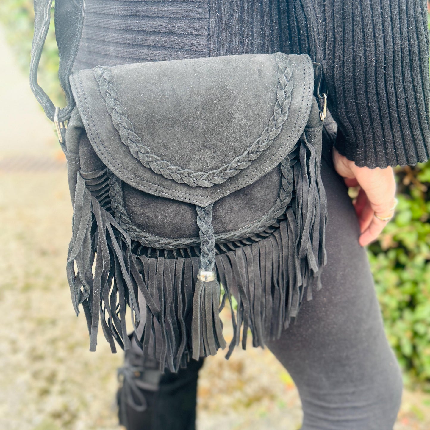 Suede Fringe Bag in Various Colours | Crossbody Bag | Western Style Suede Shoulder Bag for Women | Gift for Women | Gift for Her