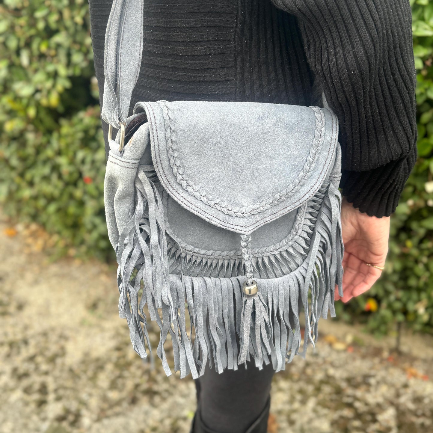 Suede Fringe Bag in Various Colours | Crossbody Bag | Western Style Suede Shoulder Bag for Women | Gift for Women | Gift for Her