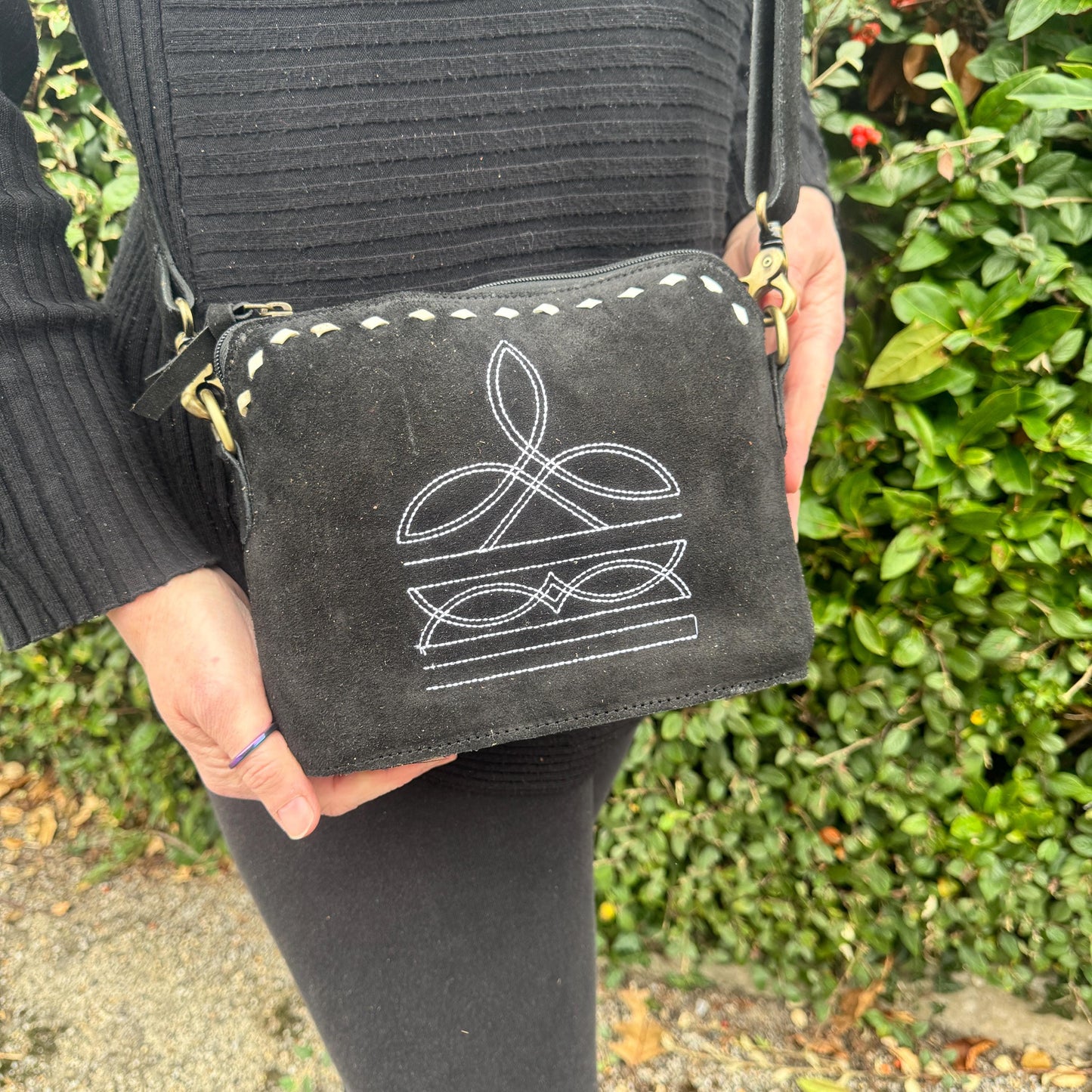 Classic Suede Cross Body Bag | Leather Clutch Bag | Suede Handbag | Unique Gift for Her | Eco Friendly | Suede Handbag | Mini Handbag