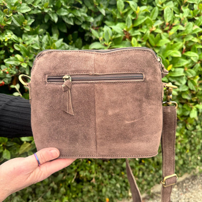 Classic Suede Cross Body Bag | Leather Clutch Bag | Suede Handbag | Unique Gift for Her | Eco Friendly | Suede Handbag | Mini Handbag