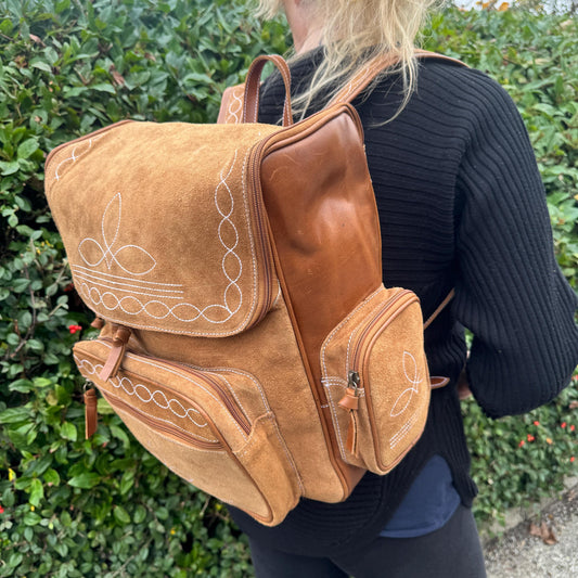 Large Leather Backpack | Leather Backpack for Women | Suede Backpack| Leather Laptop Backpack | Gift for Women | Gift for Her