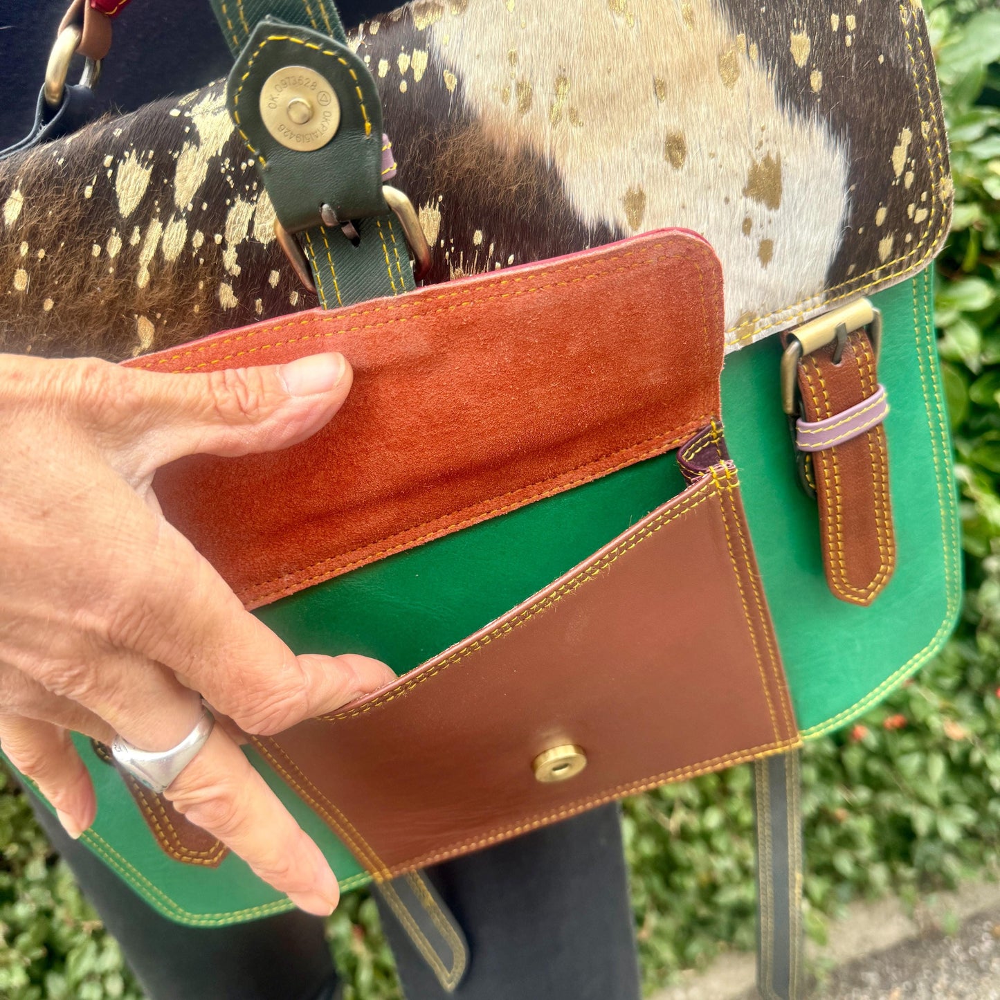 Colourful Leather Satchel/Backpack | Convertible Satchel-Backpack | Satchel Bag | Leather Satchel | Unique Gift for Women | Gift for Her