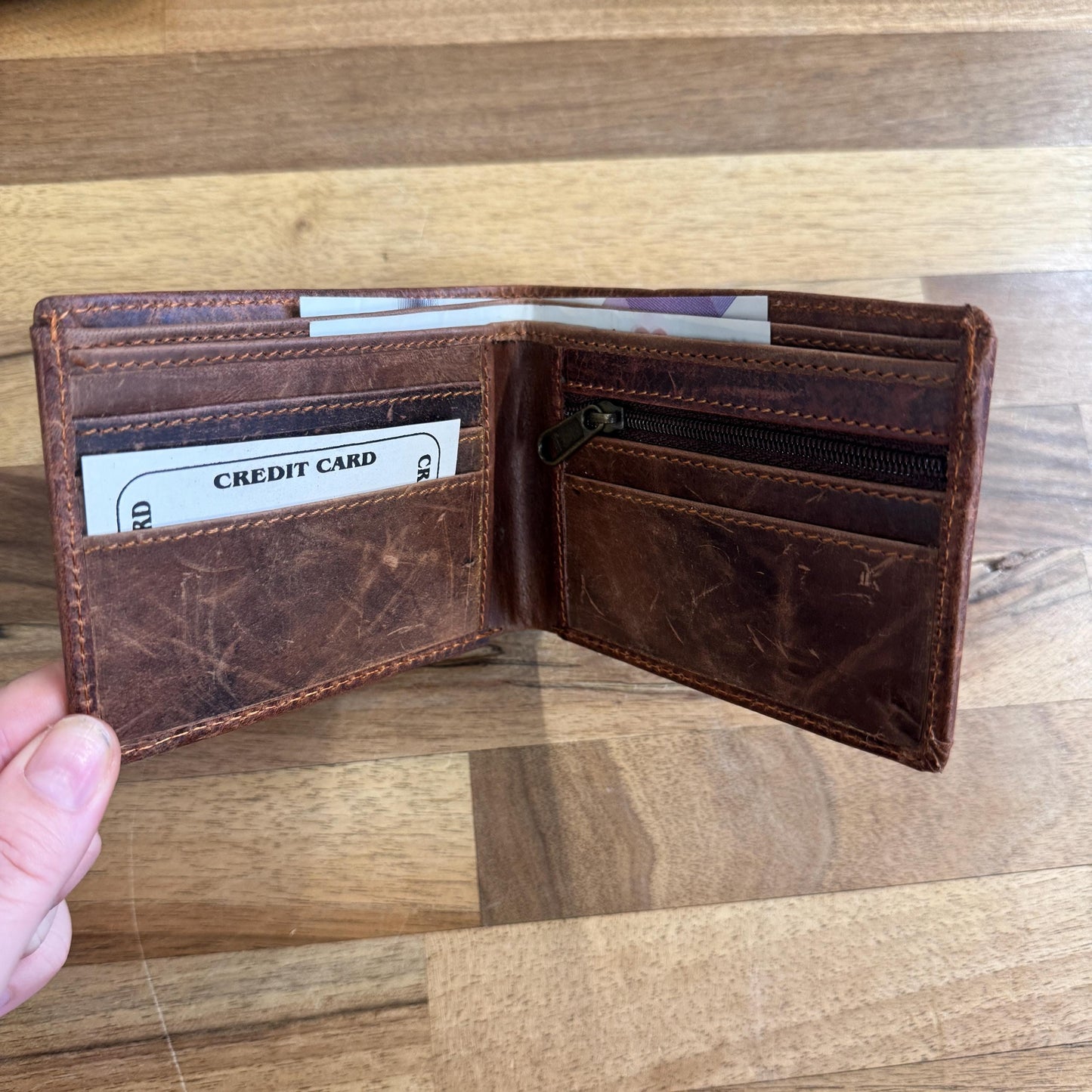 Mens Leather Wallet | Slim Leather Wallet | Bi-Fold Wallet | Leather Card Wallet | Brown Leather Wallet | Gift for Him | Groomsman Gift