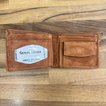 Mens Suede Wallet | Slim Leather Wallet | Bi-Fold Wallet | Leather Card Wallet | Brown Suede Wallet | Gift for Him | Groomsman Gift