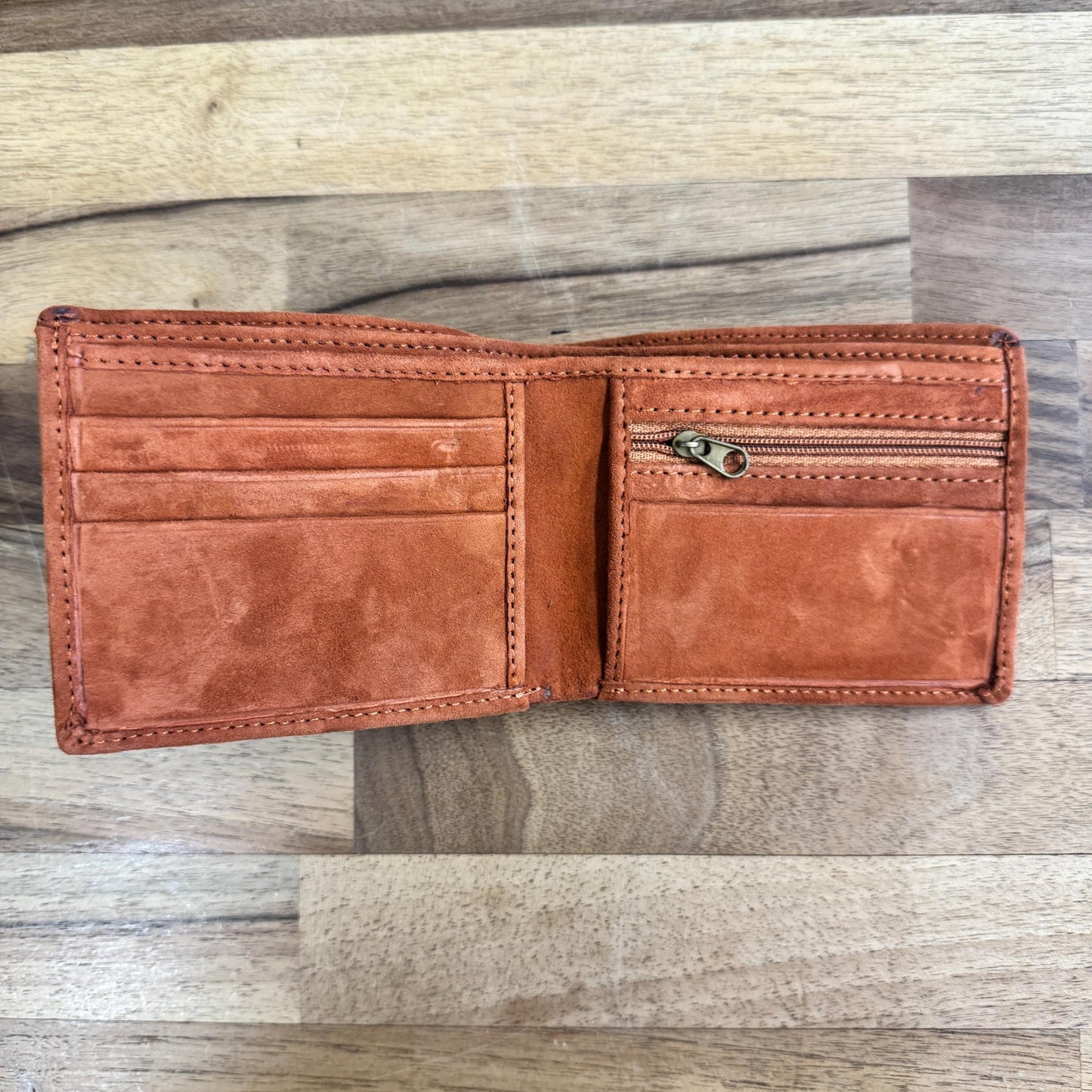 Mens Suede Wallet | Slim Leather Wallet | Bi-Fold Wallet | Leather Card Wallet | Brown Suede Wallet | Gift for Him | Groomsman Gift