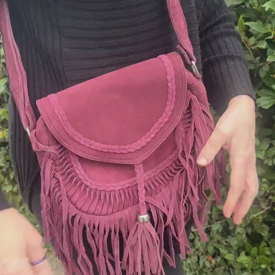 Suede Fringe Bag in Various Colours