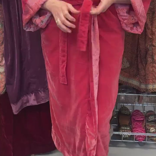 Red Velvet Robe in Various Styles