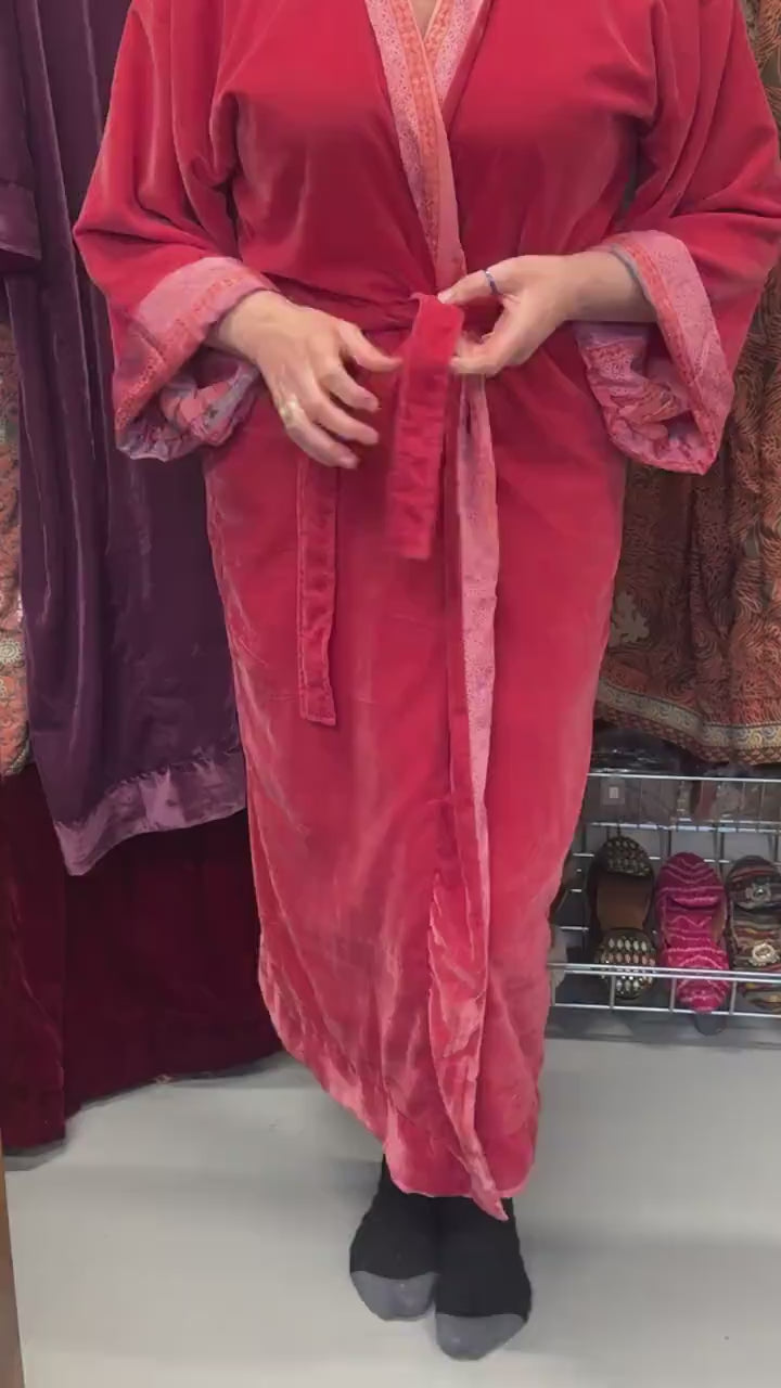 Red Velvet Robe in Various Styles